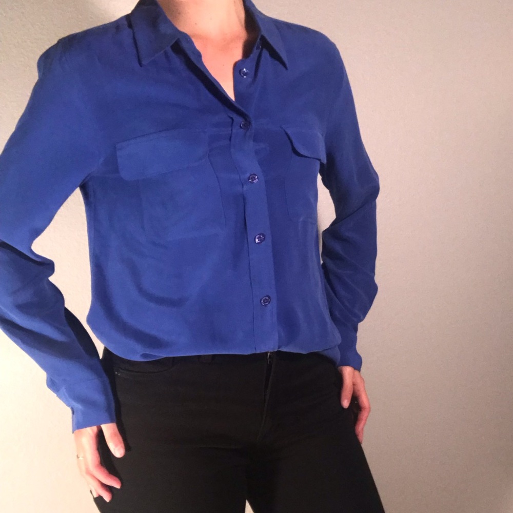 COBALT EQUIPMENT SILK BLOUSE